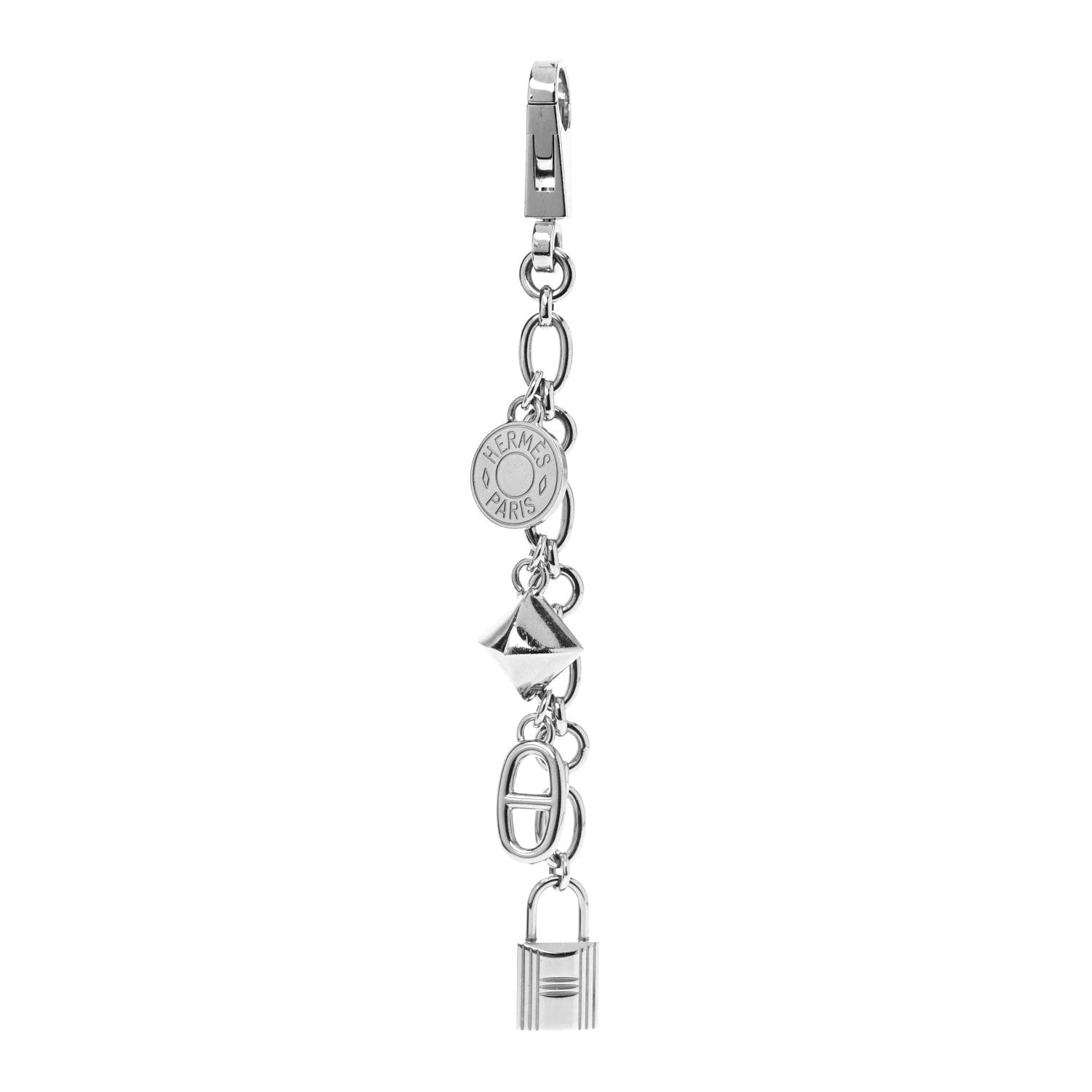 Hermes Palladium Olga Bag Charm Silver 1 of 4