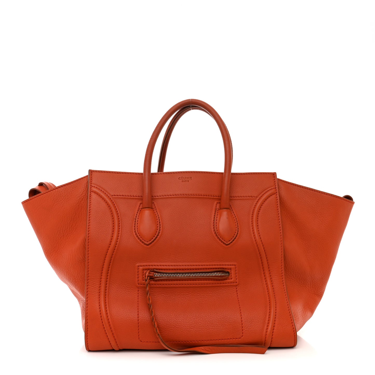 Grained Calfskin Medium Phantom Luggage Burnt Orange