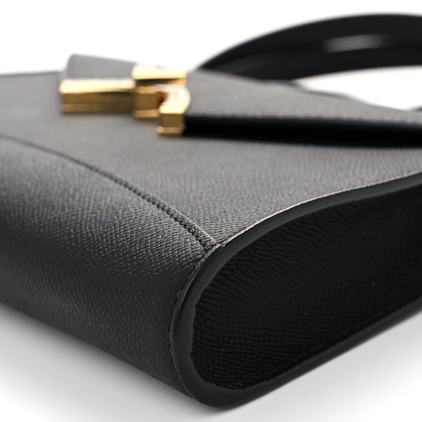 Carat Calfskin Gabrielle Clutch Black