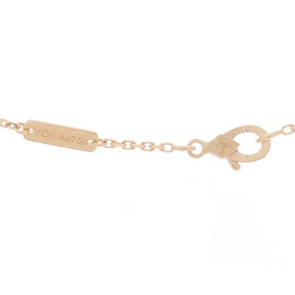Van Cleef & Arpels 18K Rose Gold Diamond Vintage Alhambra Pendant Necklace 4 of 6