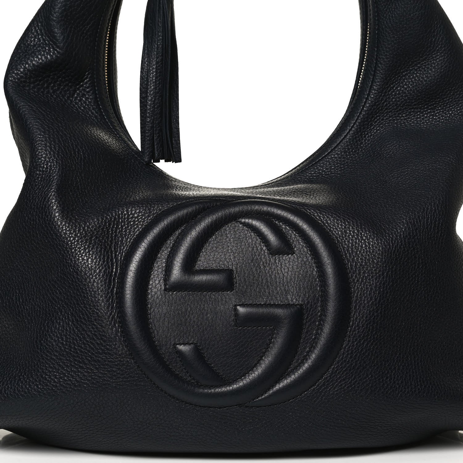 Gucci Pebbled Calfskin Large Soho Hobo Dark Blue 9 of 11