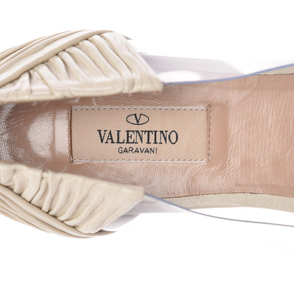 Valentino Garavani Ruched Lambskin B Drape Ballerina Flats 41 Nude 6 of 12