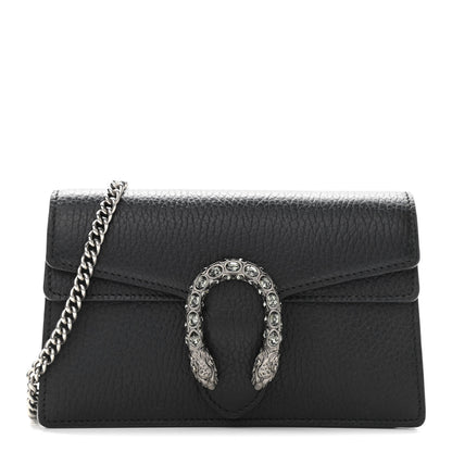 Gucci Calfskin Super Mini Dionysus Shoulder Bag Black 1 of 10