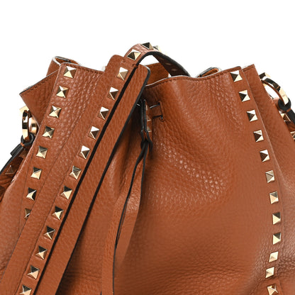 Valentino Garavani Grained Calfskin Rockstud Small Bucket Bag Selleria 7 of 9