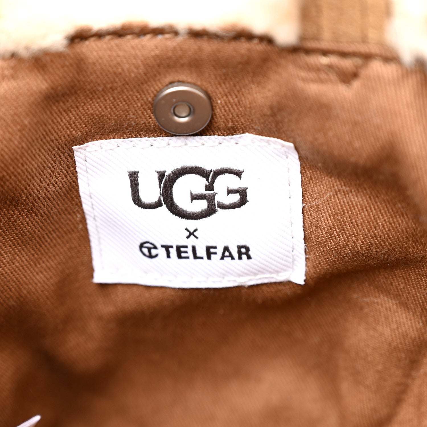 Telfar X UGG Suede Shearling Reverse Small Shopping Bag Natural 6 of 9