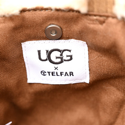 Telfar X UGG Suede Shearling Reverse Small Shopping Bag Natural 6 of 9