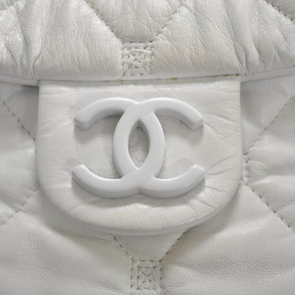 Chanel Quilted Lambskin Large Hidden Chain Tote White 11 of 12