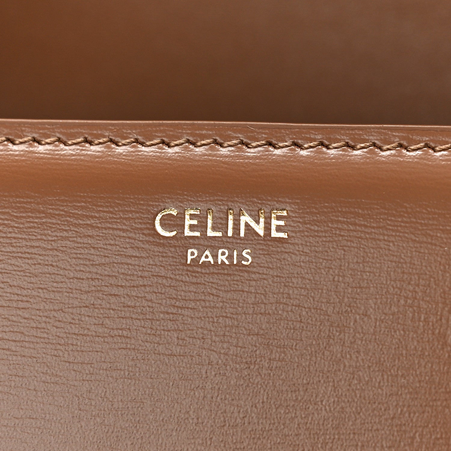 Celine Shiny Calfskin Teen Triomphe Bronze 6 of 8
