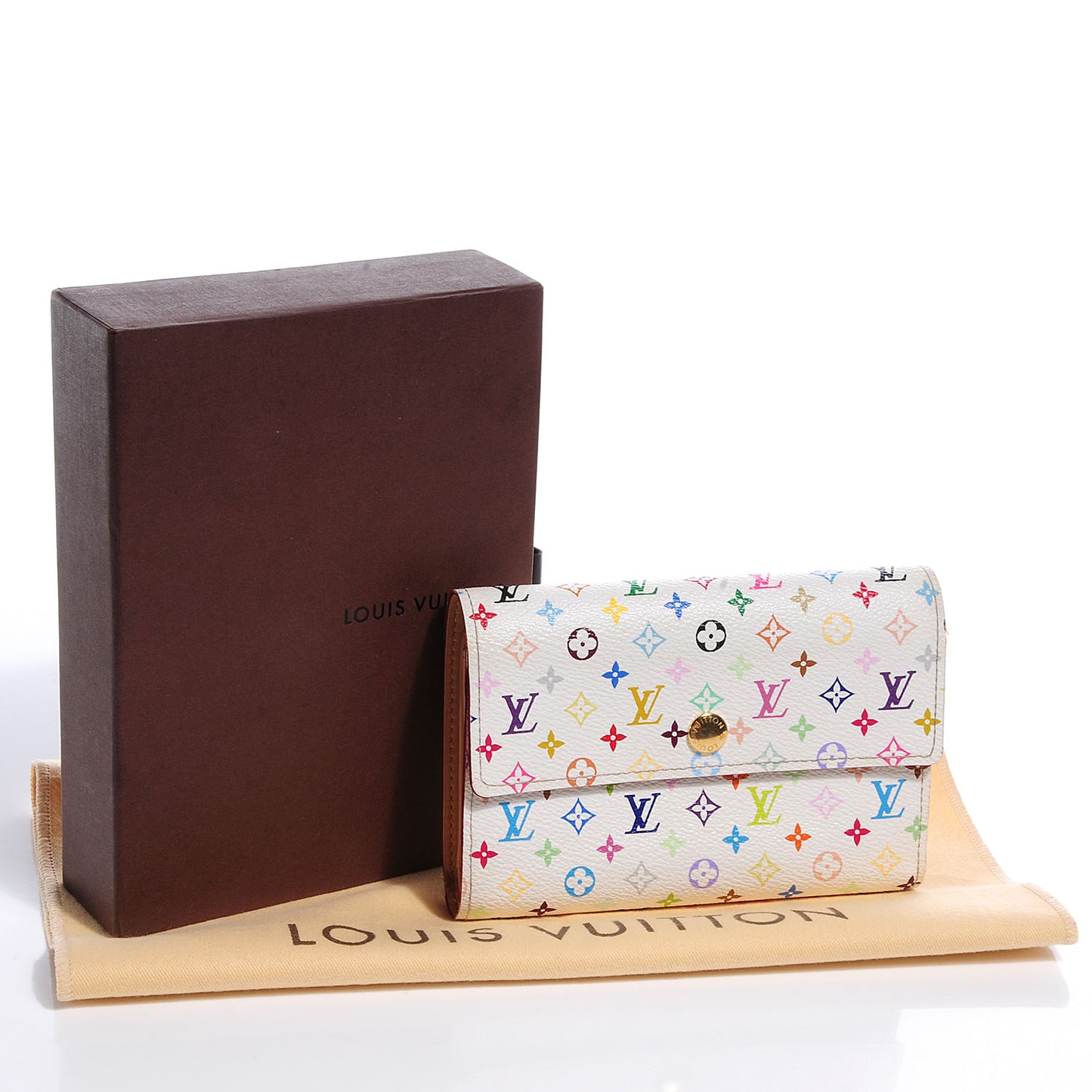 Monogram Multicolor Alexandra Wallet White