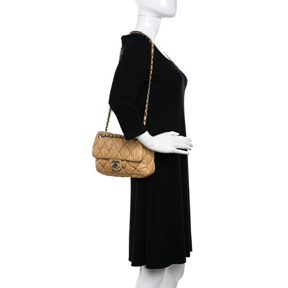 Chanel Calfskin Quilted Medium Bubble Quilt Flap Bag Beige 2 of 13
