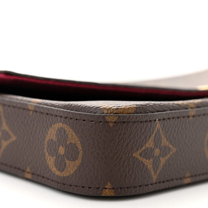 Louis Vuitton Monogram Pochette Felicie Chain Wallet Fuchsia 9 of 11