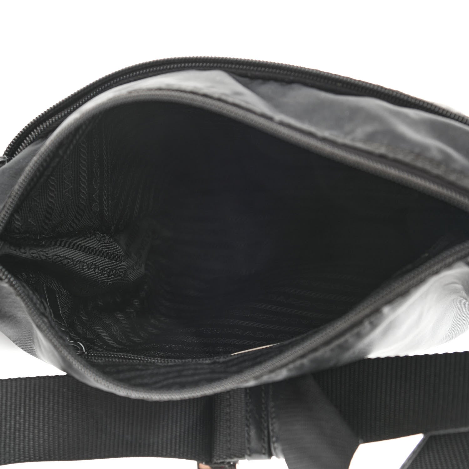 Prada Tessuto Nylon Messenger Bag Black 4 of 12