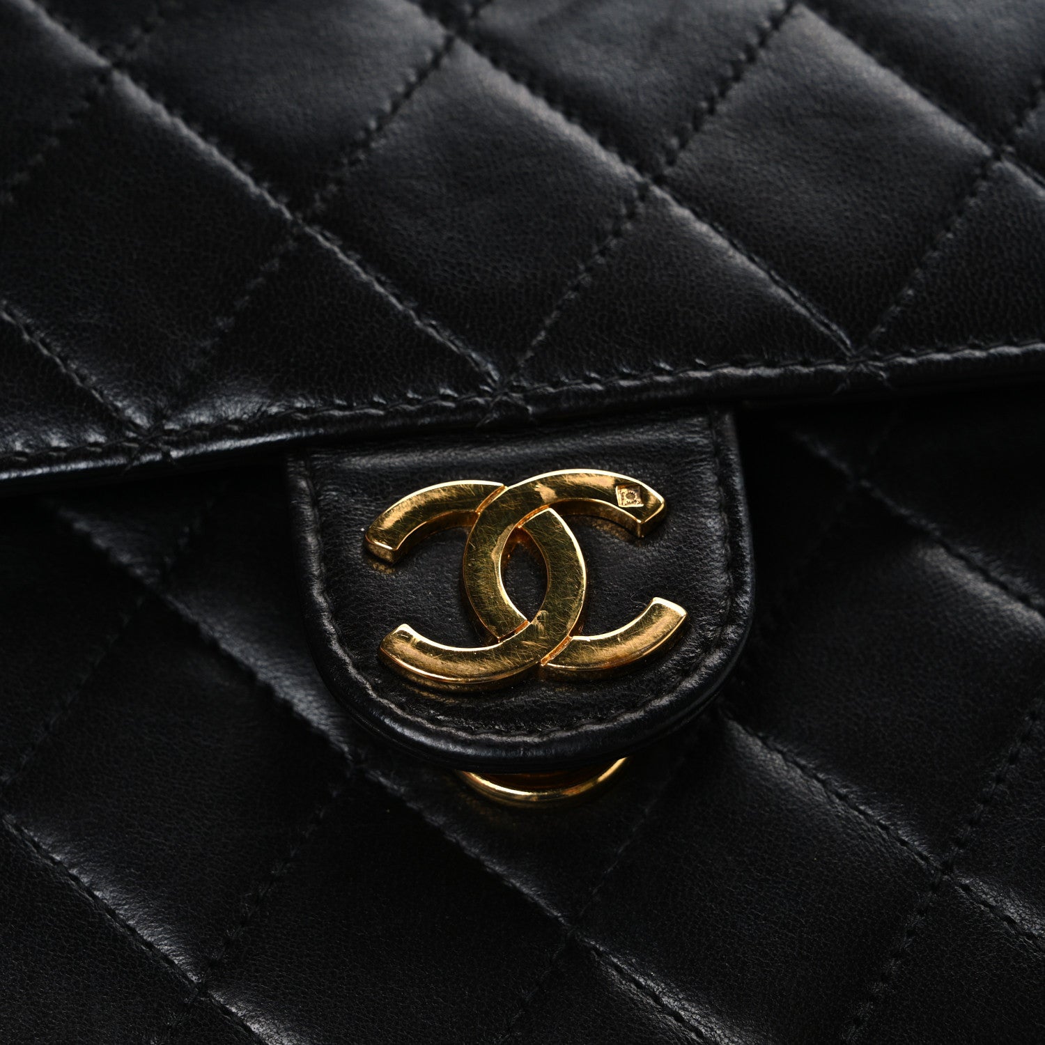 Chanel Lambskin Quilted Medium Single Flap Black 12 of 12