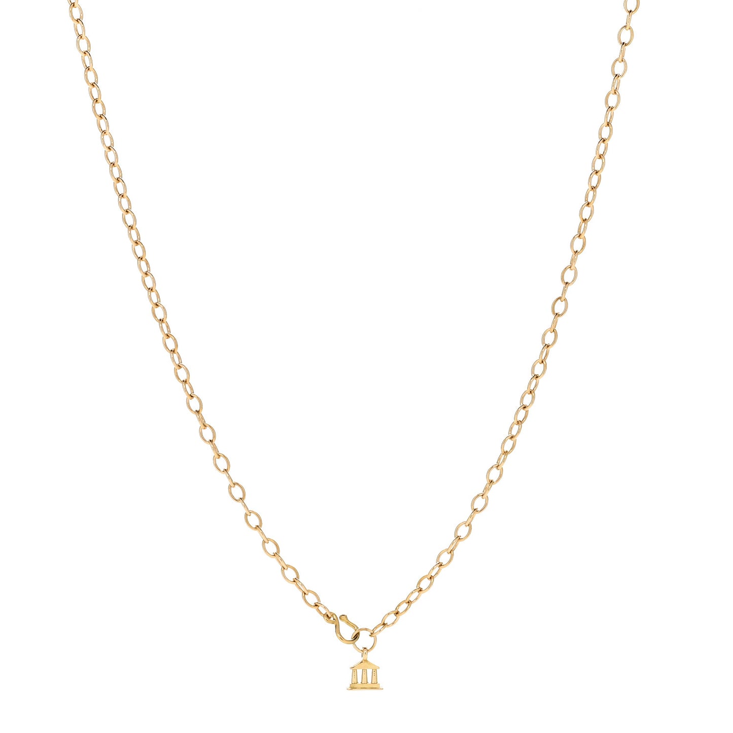 18K Yellow Gold Extra Small Oval Chain 24"