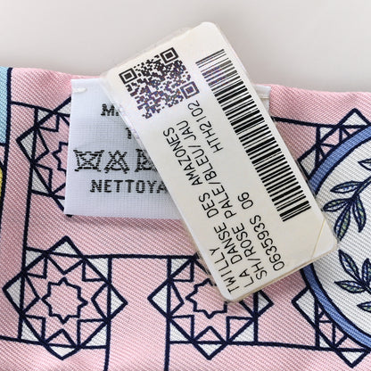Hermes Silk La Danse Des Amazones Twilly Rose Pale Bleu Jaune 4 of 4
