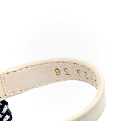 Chanel Lambskin Cord Chain CC Sandals 38 Navy Blue White 13 of 16