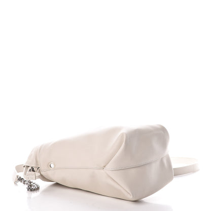 Saint Laurent Lambskin Small Teddy Bucket Bag White 5 of 10
