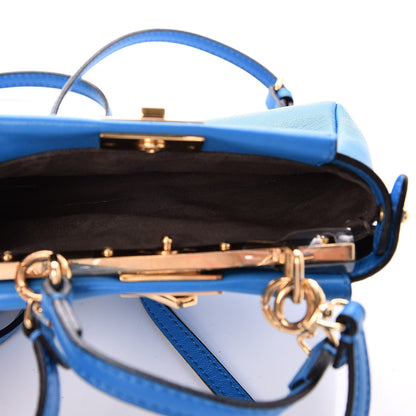 Fendi Shiny Nappa Micro Peekaboo Iconic Satchel Blue Royal 6 of 8