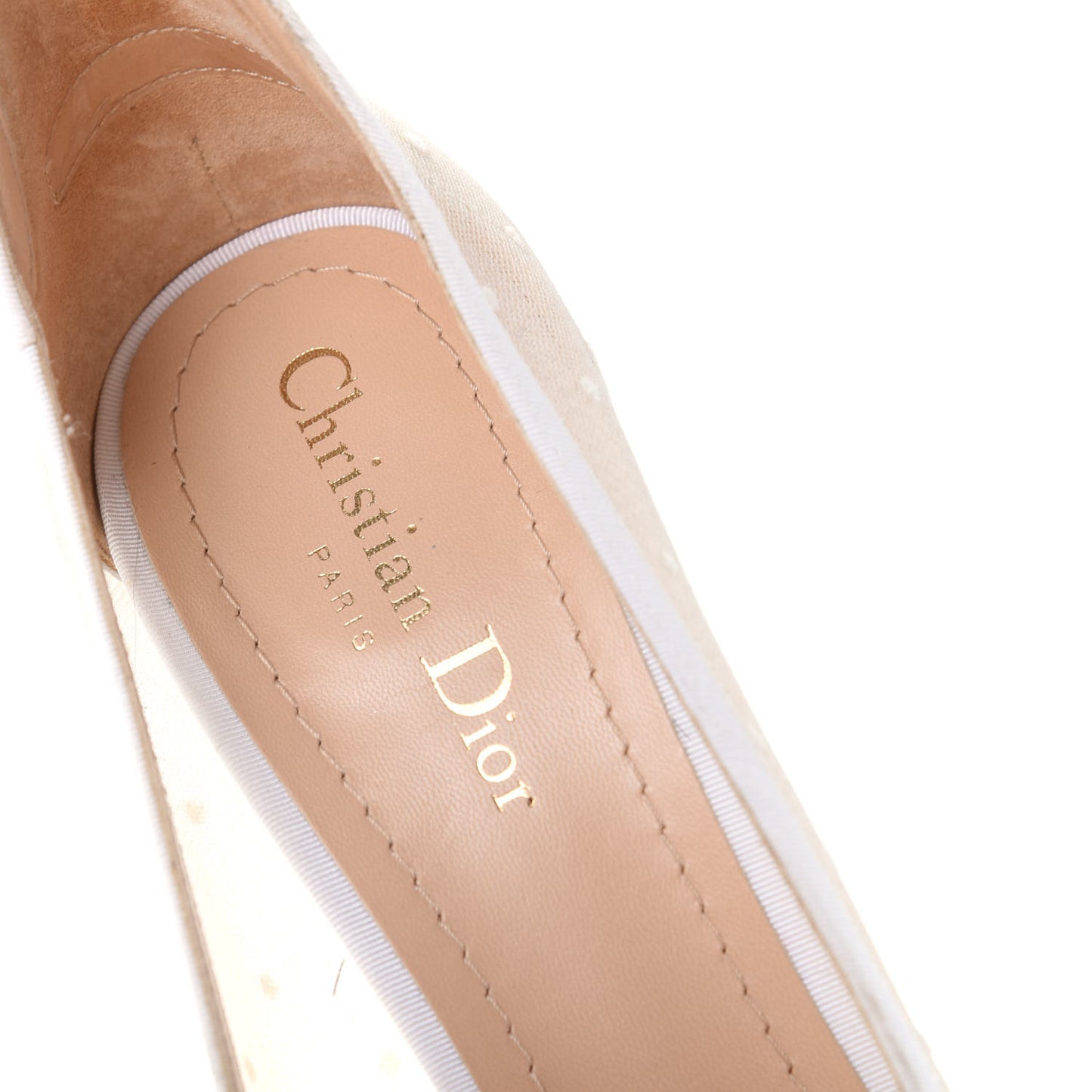 Mesh Plumetis Tulle D-Moi Pumps 39.5 White