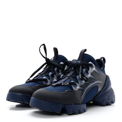 Christian Dior Neoprene Rubber Womens D-Connect Sneakers 35 Indigo Blue 3 of 13