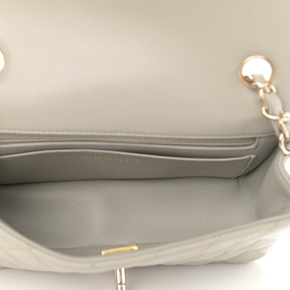 Chanel Lambskin Quilted Mini Rectangular Flap Grey 5 of 10