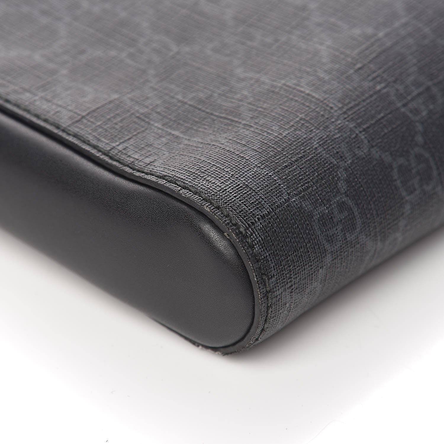 Gucci GG Supreme Monogram Web Small Flat Messenger Bag Black Grey 15 of 19