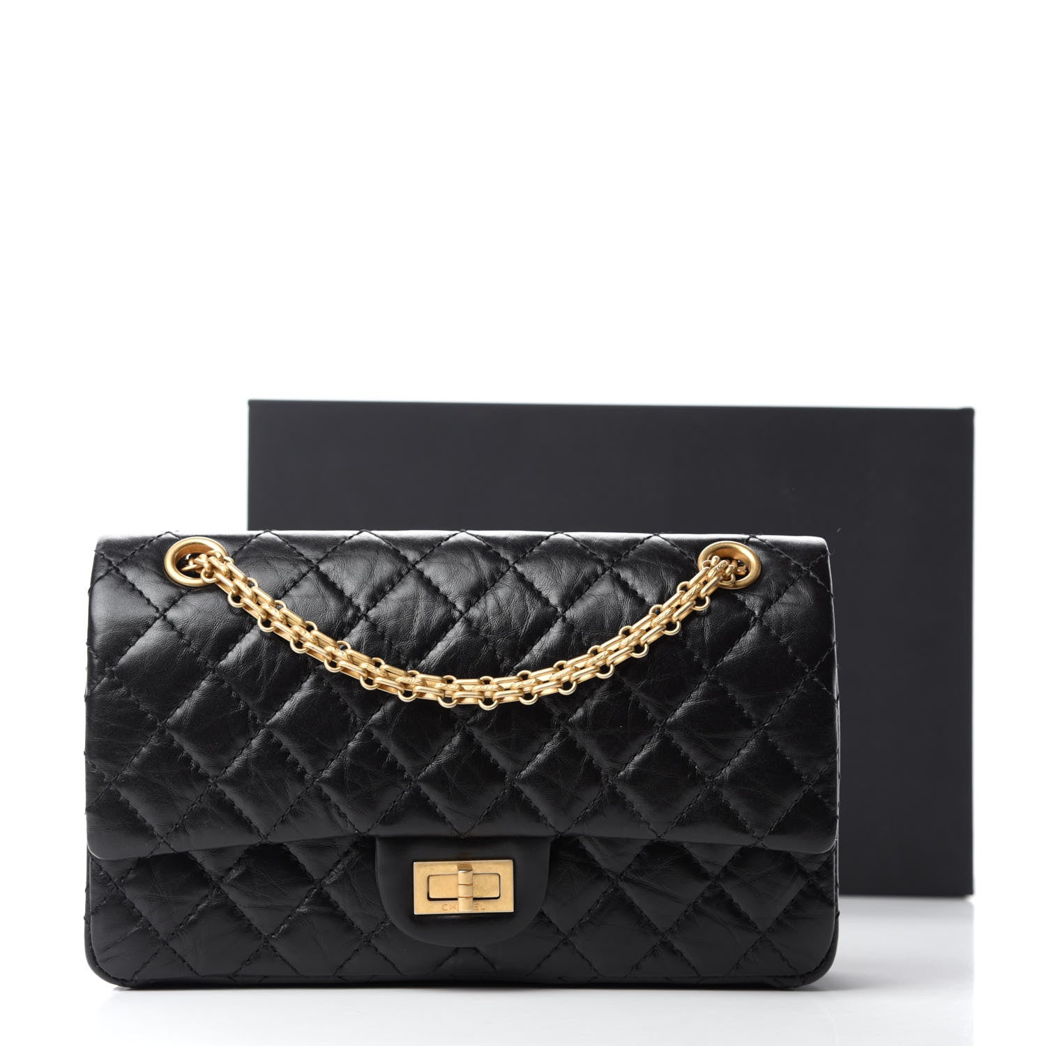 Chanel Aged Calfskin Quilted 2.55 Reissue 225 Flap Black 11 of 11