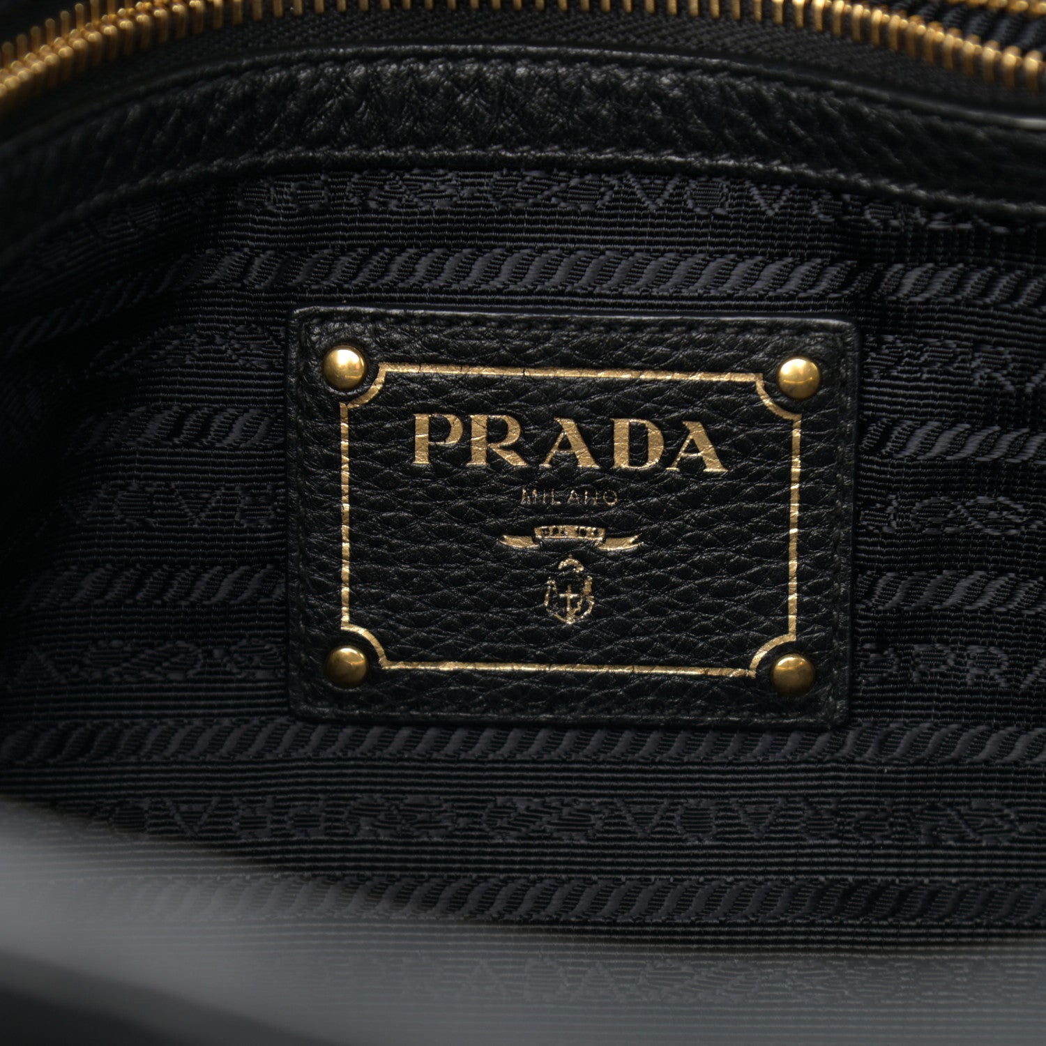 Prada Vitello Phenix Tote Black 6 of 11