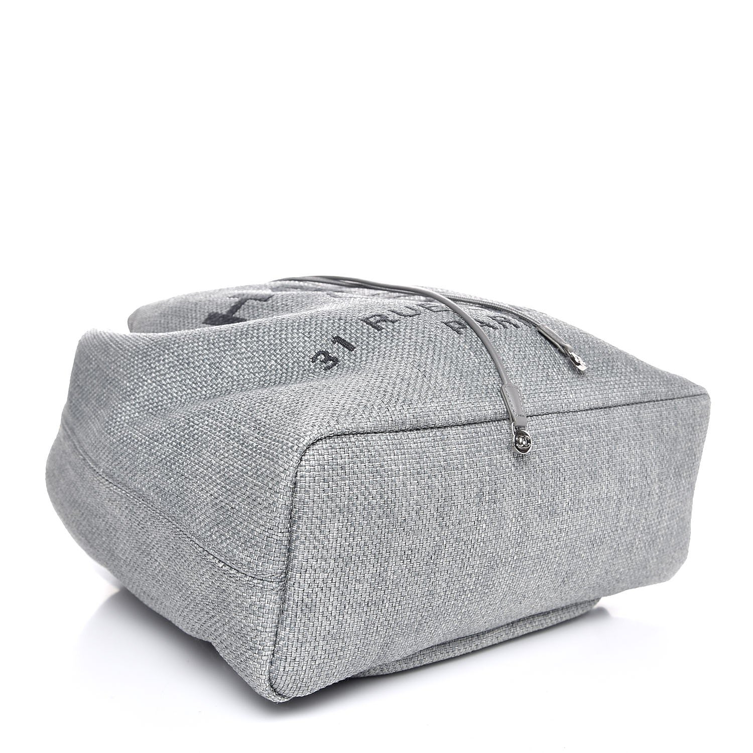 Chanel Canvas Large Deauville Backpack Grey 4 of 7