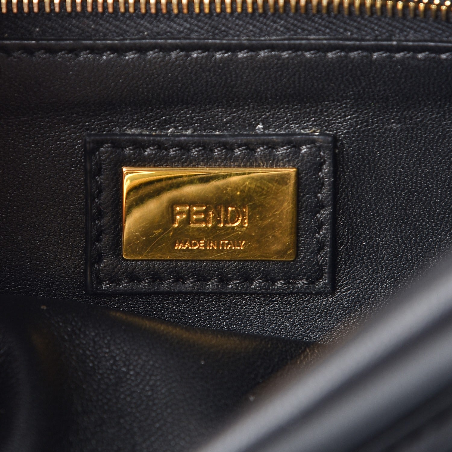 Fendi Nappa Mini Peekaboo Iconic Satchel Black 7 of 9