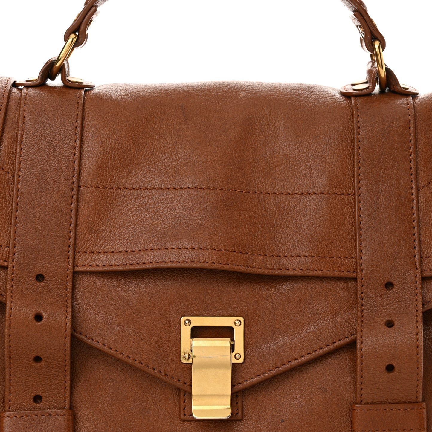 Lambskin Medium PS1 Satchel Saddle