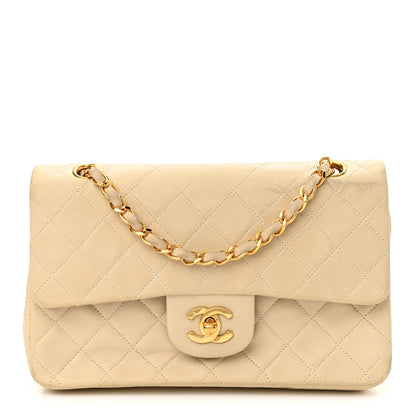 Chanel Lambskin Quilted Small Double Flap Beige 1 of 18