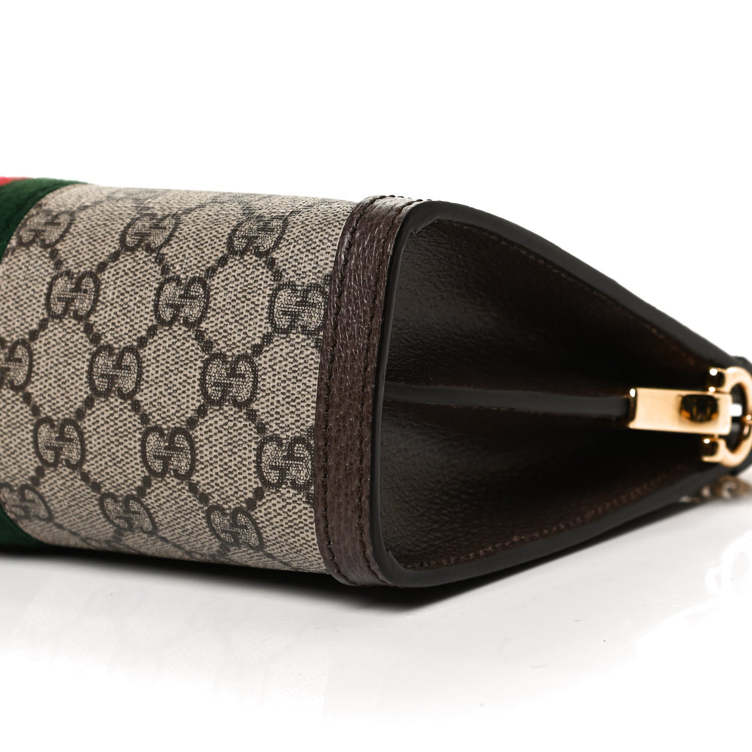 Gucci GG Supreme Monogram Web Small Ophidia Chain Shoulder Bag Brown 10 of 10