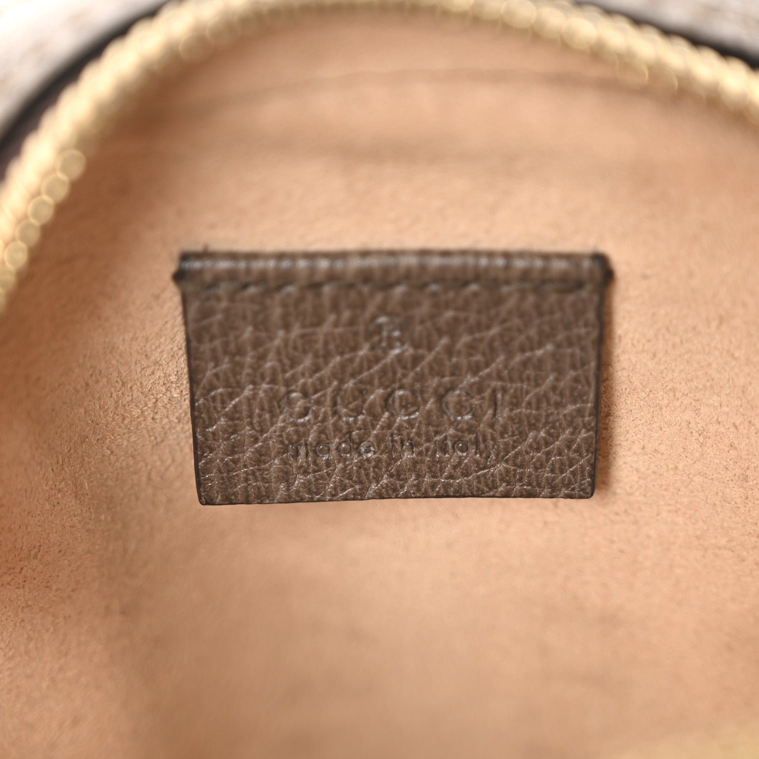 Gucci GG Supreme Monogram Web Mini Ophidia Round Shoulder Bag Brown 6 of 10