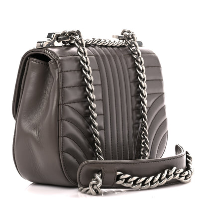 Prada Soft Calfskin Impunture Diagramme Small Sidonie Chain Crossbody Bag Bambu 3 of 9