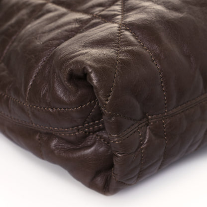 Lanvin Lambskin Quilted Amalia Cabas Tote Brown 19 of 23