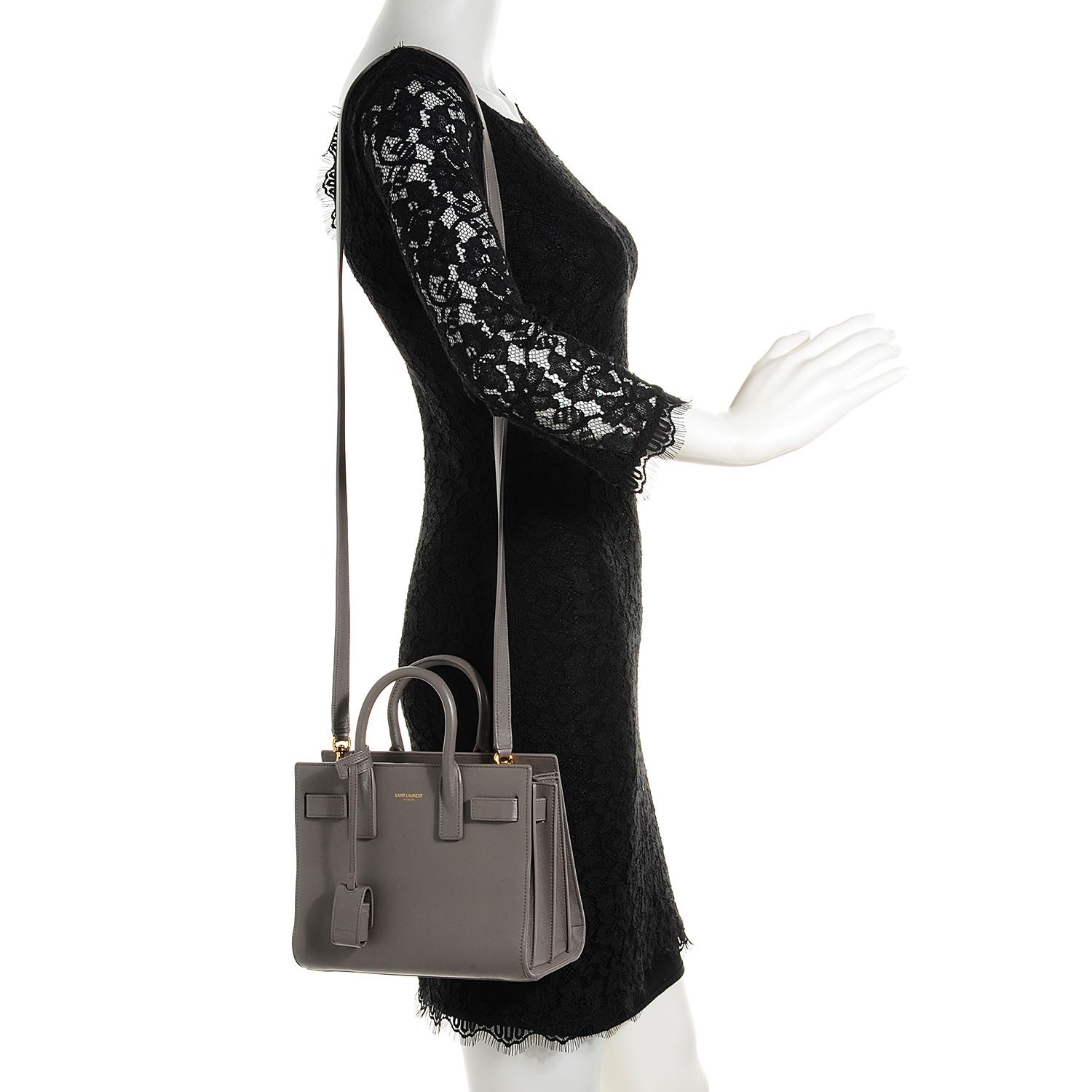 Saint Laurent Calfskin Nano Sac De Jour Fog 2 of 8