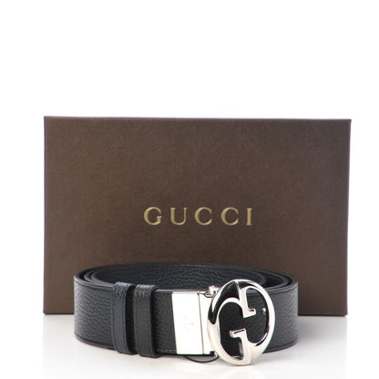 Gucci Calfskin 1973 Reversible Belt 115 46 Black Navy 7 of 7