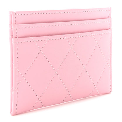 Chanel Calfskin Quilted Card Holder Light Pink 3 of 9