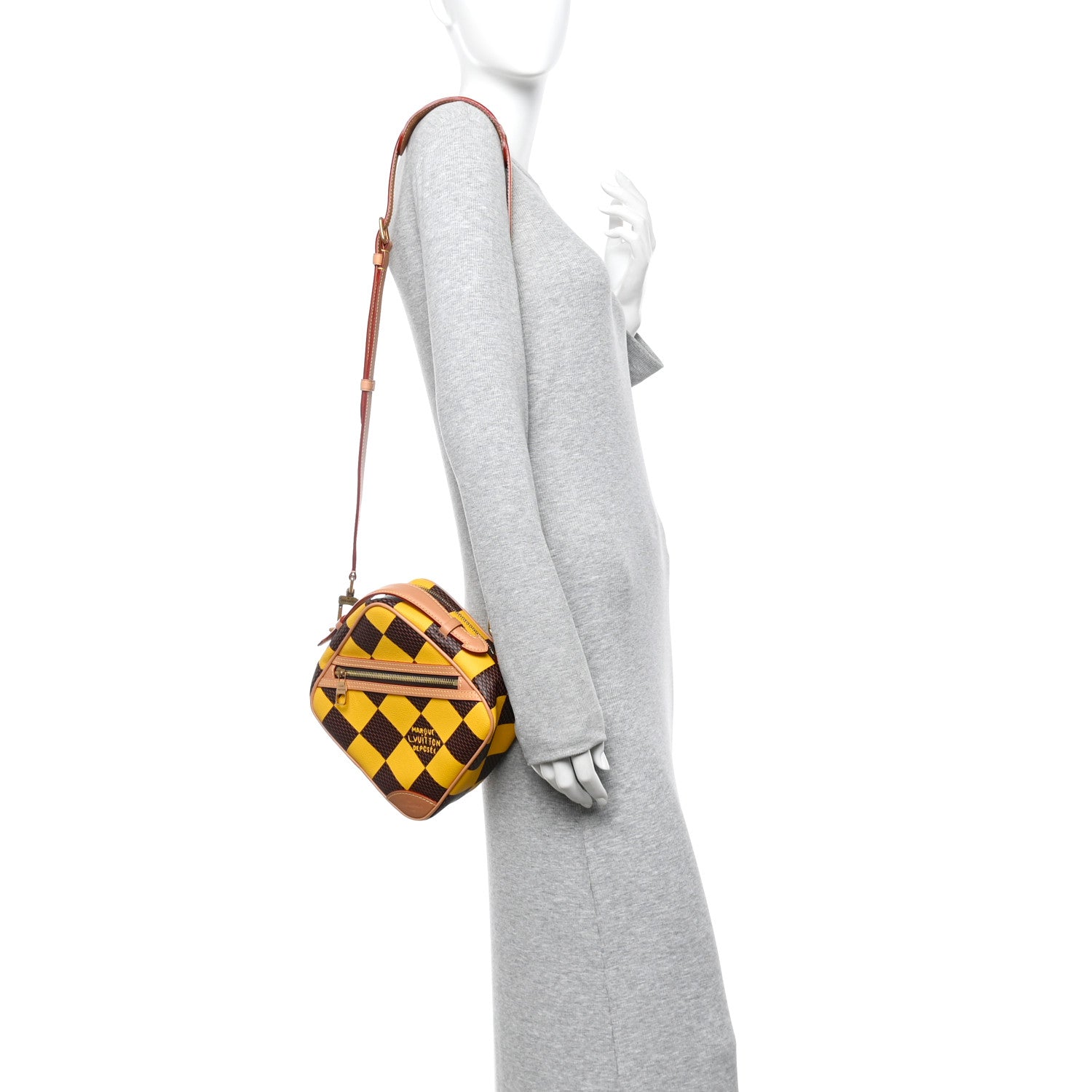 Louis Vuitton Damier Pop Chess Messenger Jaune Mat 2 of 15