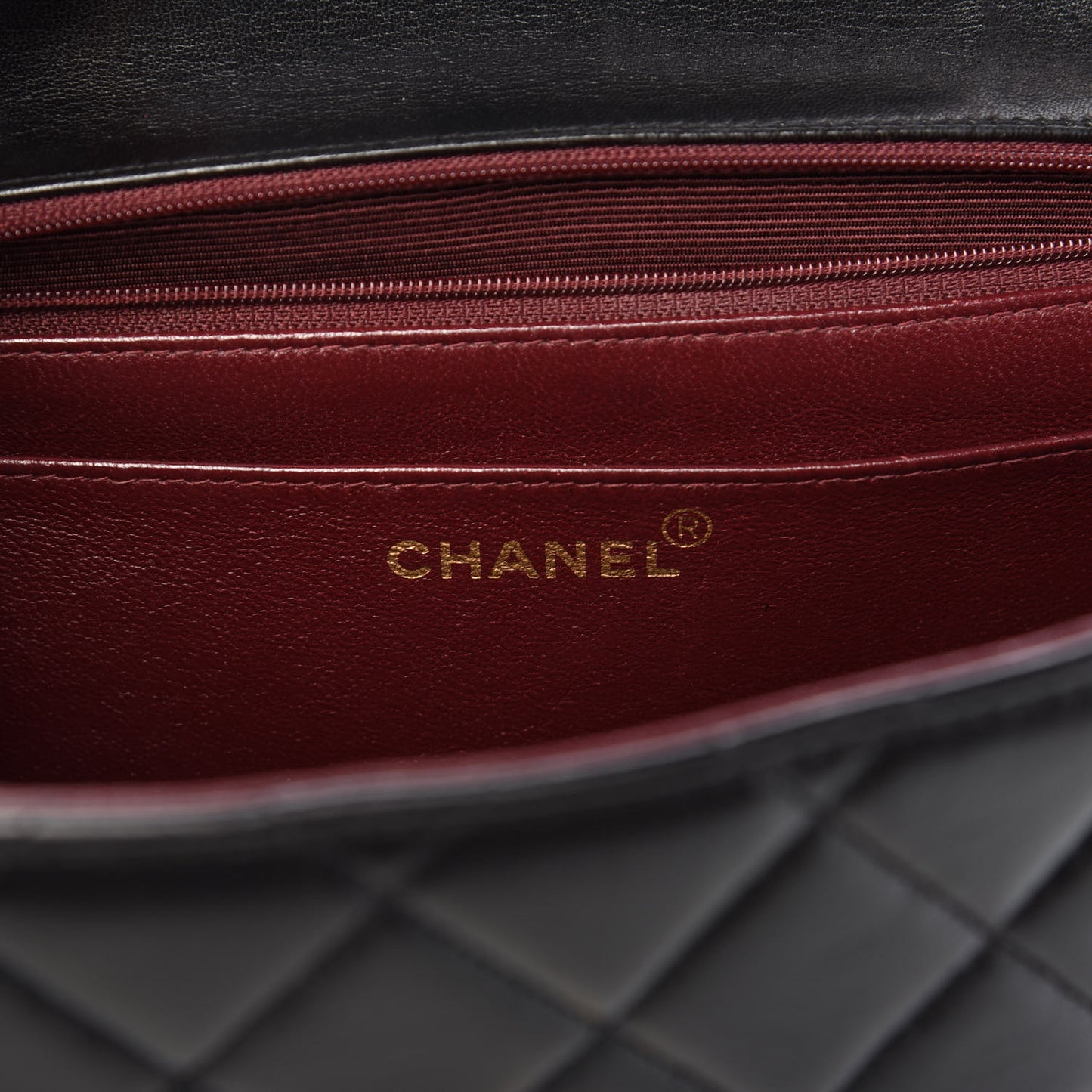 Lambskin Quilted Jumbo Single Flap Black