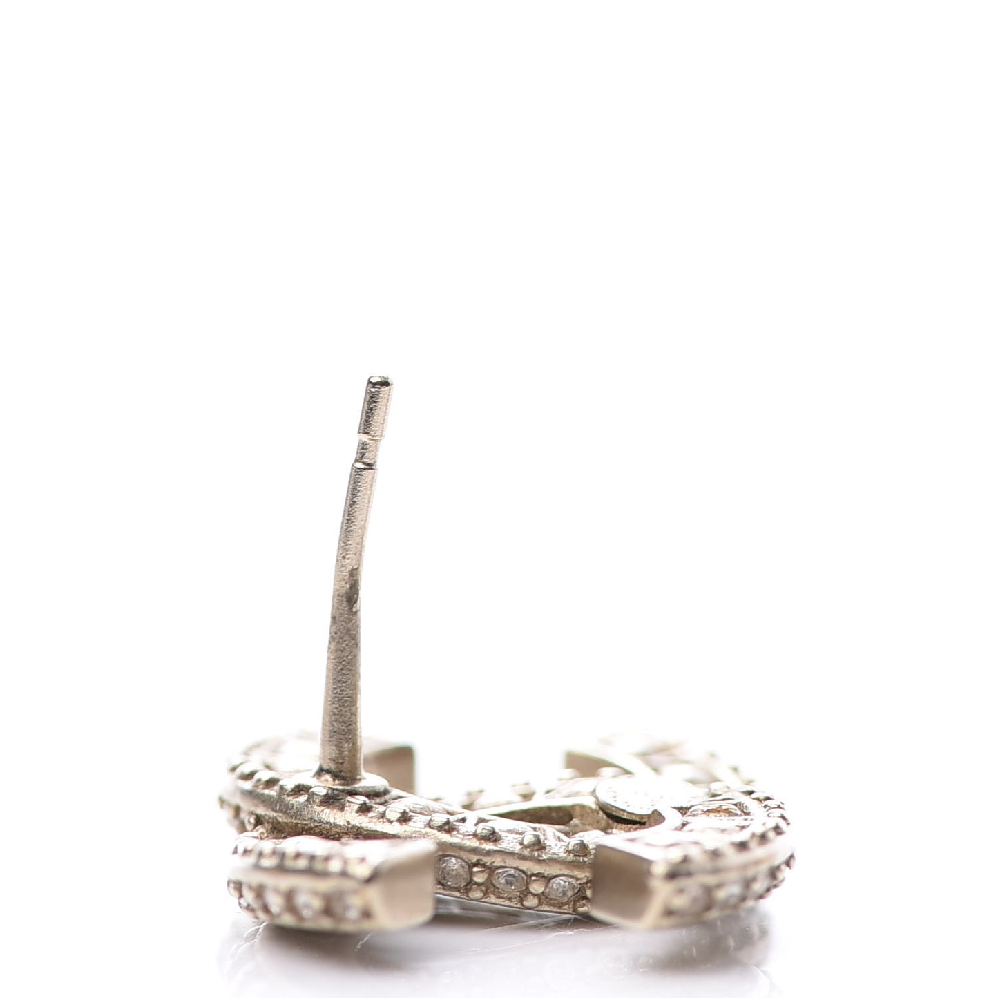 Crystal Timeless CC Earrings Light Gold