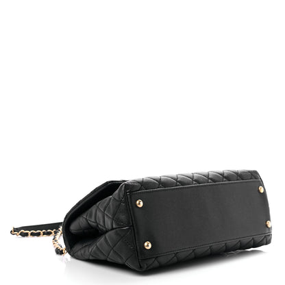 Chanel Caviar Quilted Small Coco Handle Flap Black 4 of 11