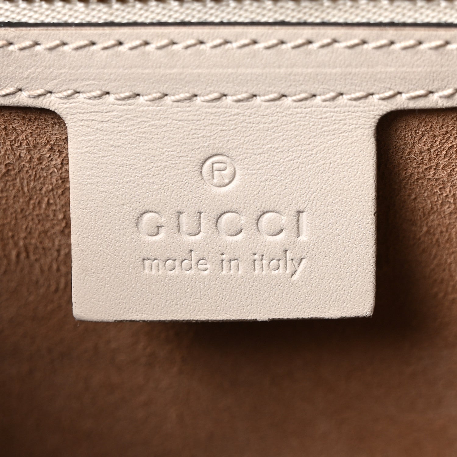 Gucci Calfskin Web Medium Sylvie Top Handle Bag White 6 of 10