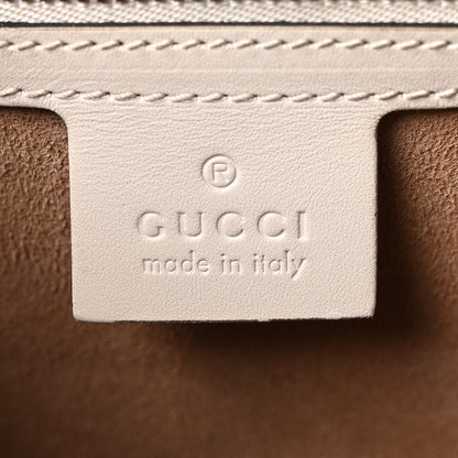 Gucci Calfskin Web Medium Sylvie Top Handle Bag White 6 of 10