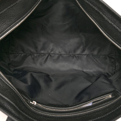 Burberry Calfskin Logo Embossed Medium Ardwell Tote Black 5 of 10