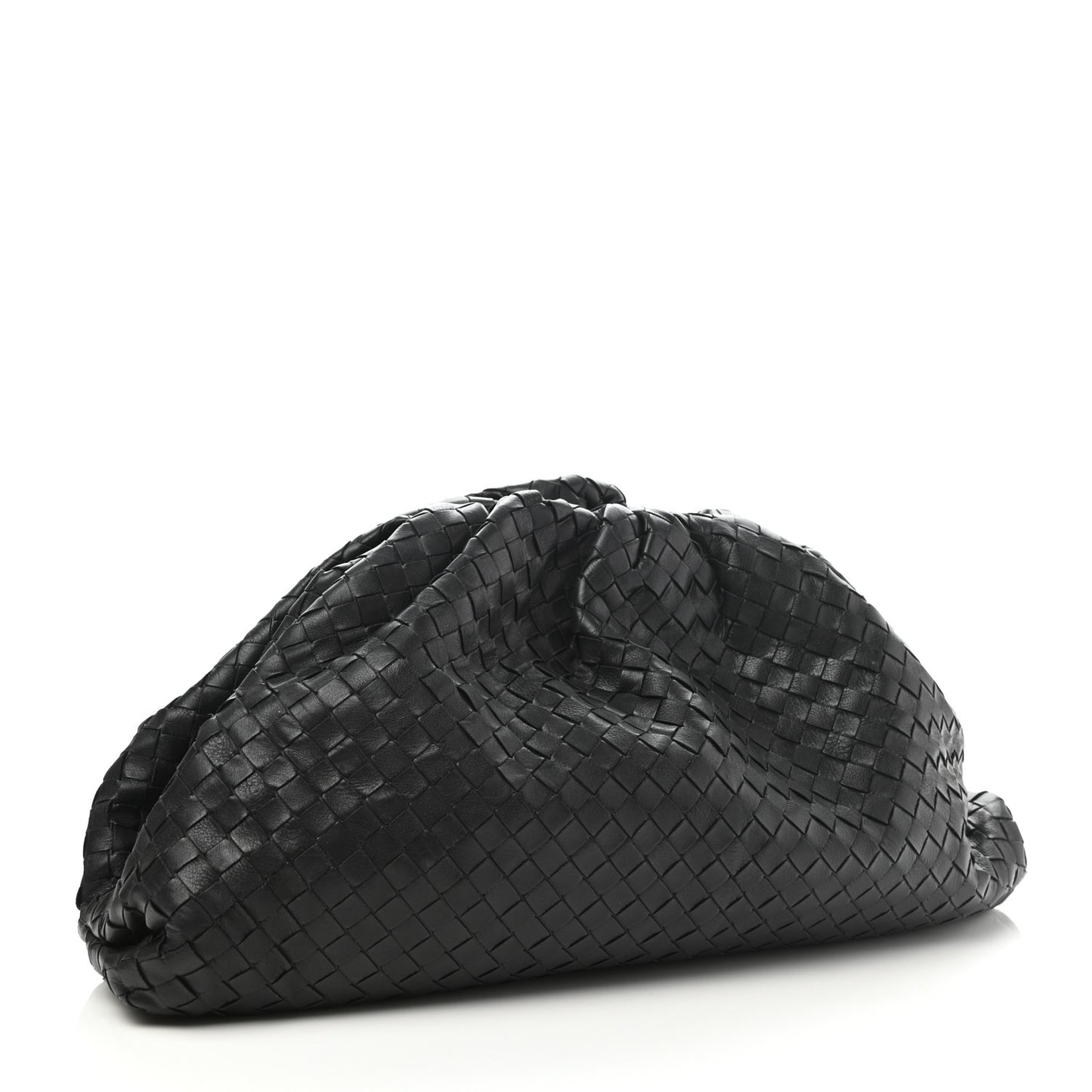 Nappa Maxi Intreccio The Pouch Oversized Clutch Black