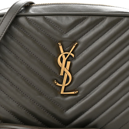 Saint Laurent Calfskin Matelasse Monogram Lou Camera Bag Military Olive 7 of 9