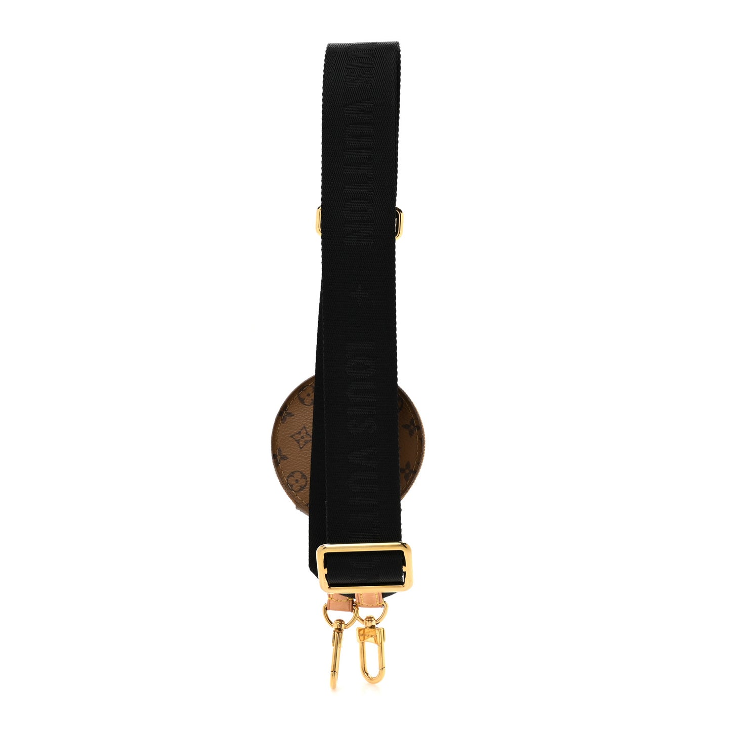 Reverse Monogram Multi Pochette Accessories Bandouliere Shoulder Strap Black