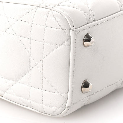 Christian Dior Lambskin Cannage Mini Lady Dior White 9 of 11